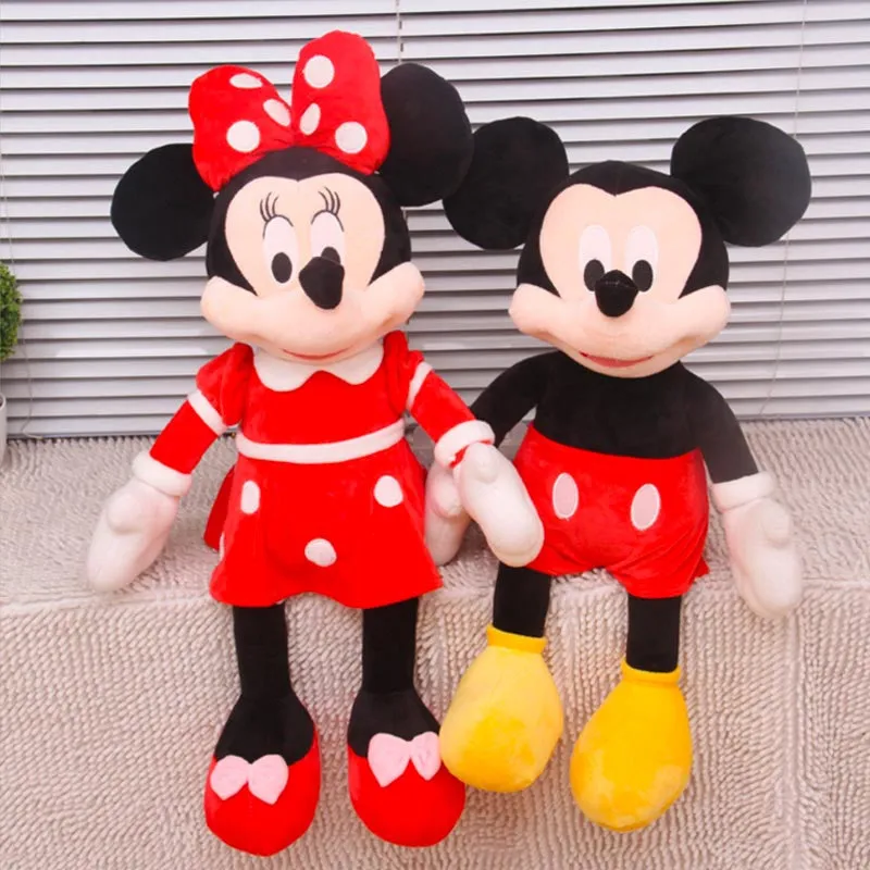 2017 New 1 Piece 40CM/50cm Mini Lovely Mickey Mouse Super Plush doll And Minnie Mouse Stuffed Soft Plush Toys Christmas Gifts