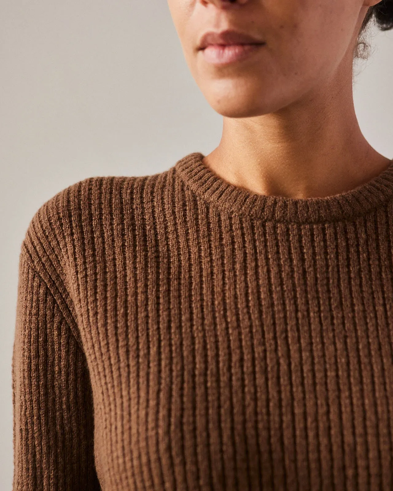 7115 Molly Everyday Crewneck Sweater, Brown