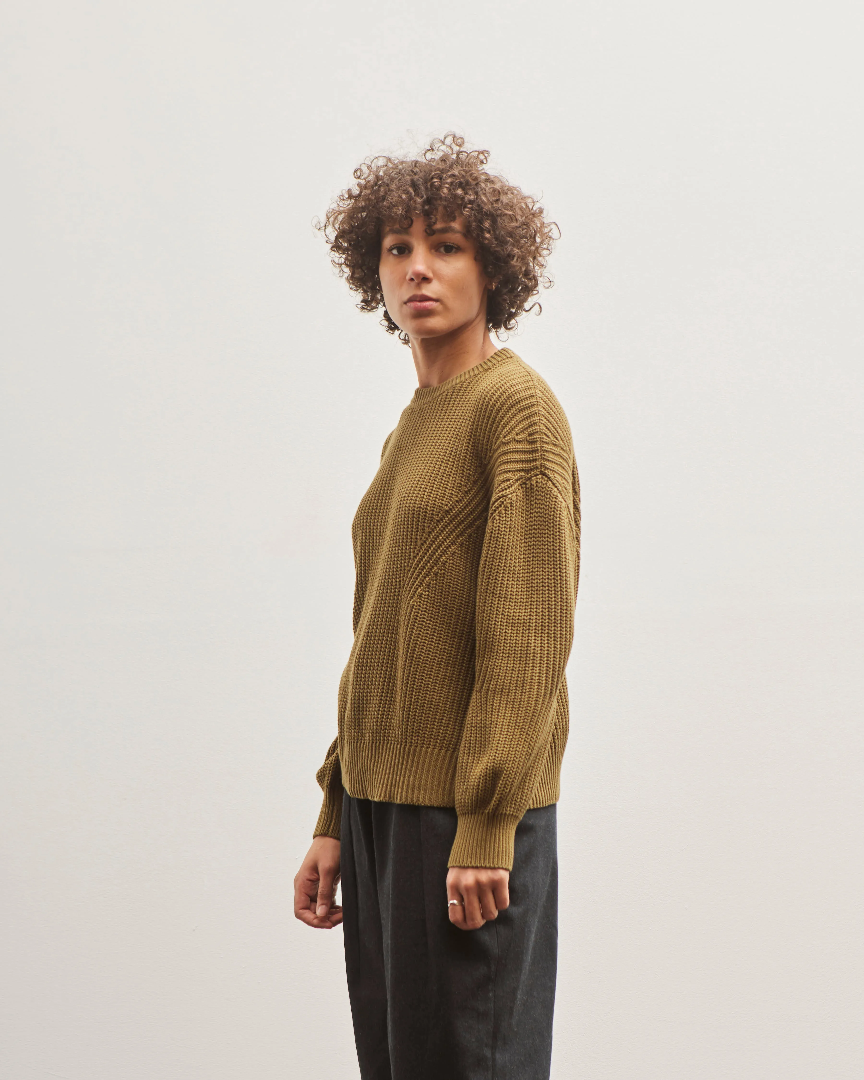 7115 Signature Poet Sleeves Sweater, Kelp