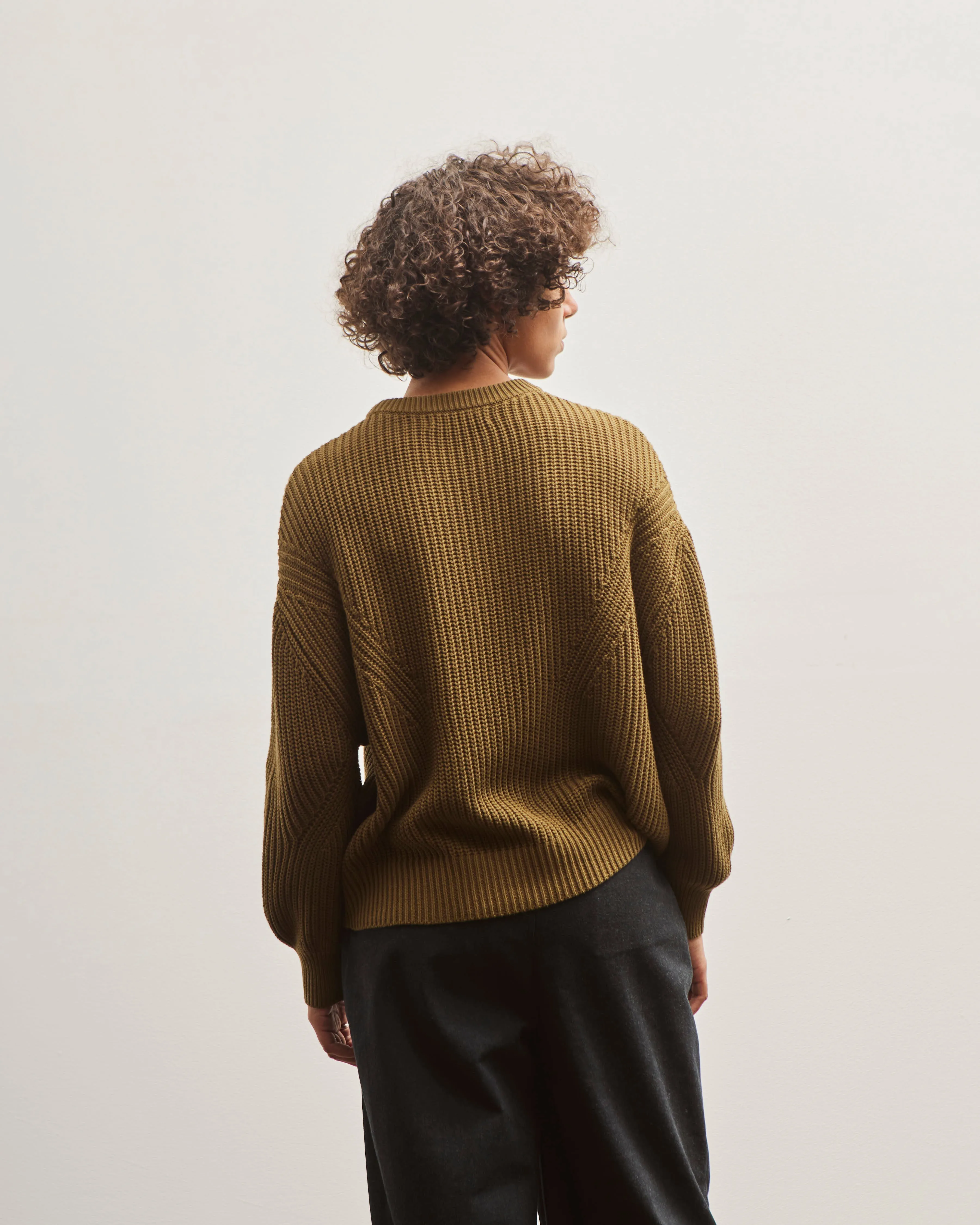 7115 Signature Poet Sleeves Sweater, Kelp