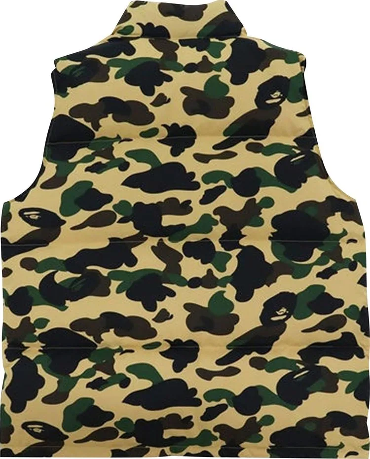 BAPE 1st Camo Reversible Down Vest 'Yellow', Yellow