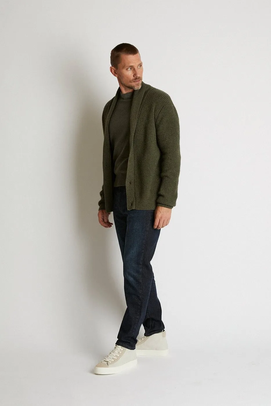   Beryll Paolo Cashmere Cardigan | Kelp Green