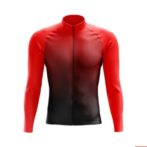 Black to Red Aero Longsleeve Jersey [CLEARANCE]