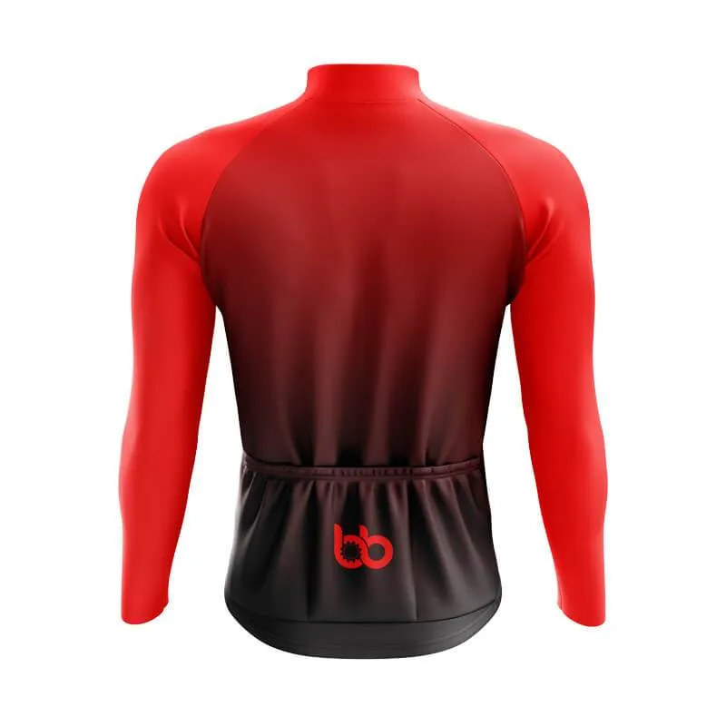 Black to Red Aero Longsleeve Jersey [CLEARANCE]