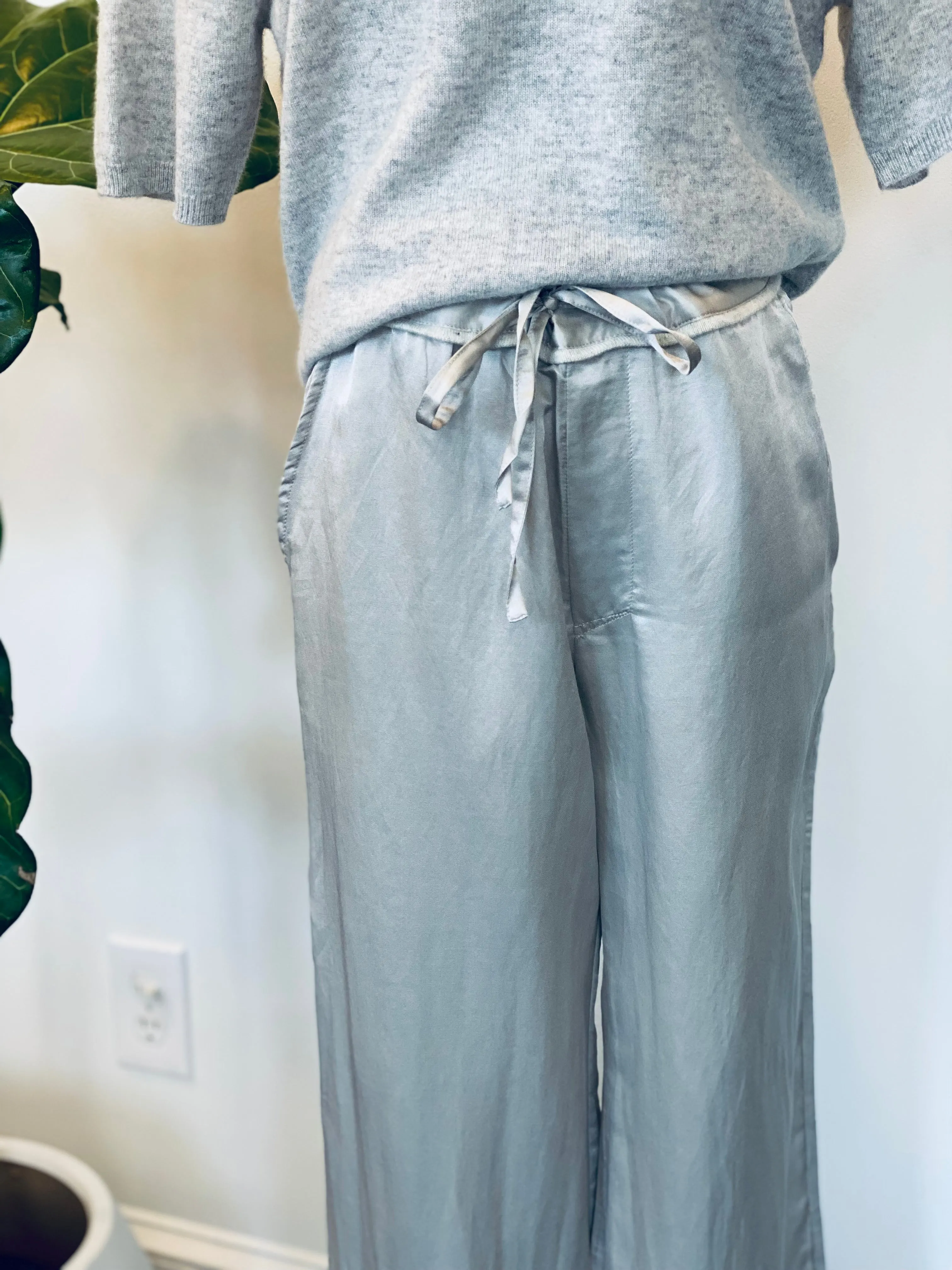 Brazeau Tricot Silk Drawstring PJ Pant Foggy