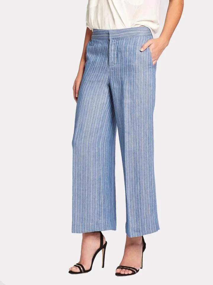 BROCHU WALKER - Landon Cropped Pant in Dume Chambray Stripe