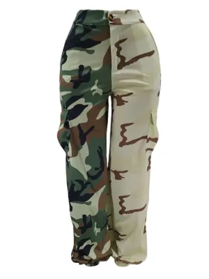 Contrast Camo Pants