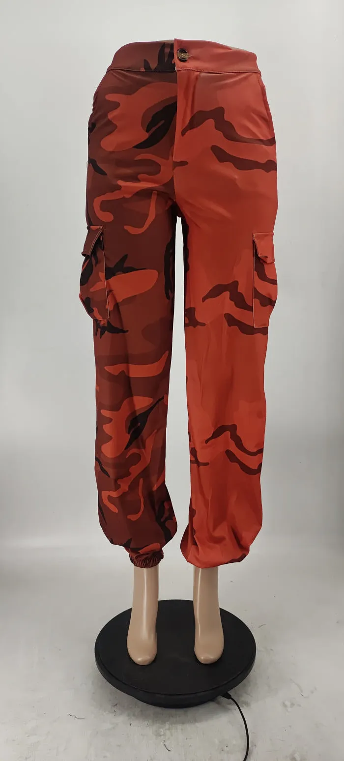 Contrast Camo Pants