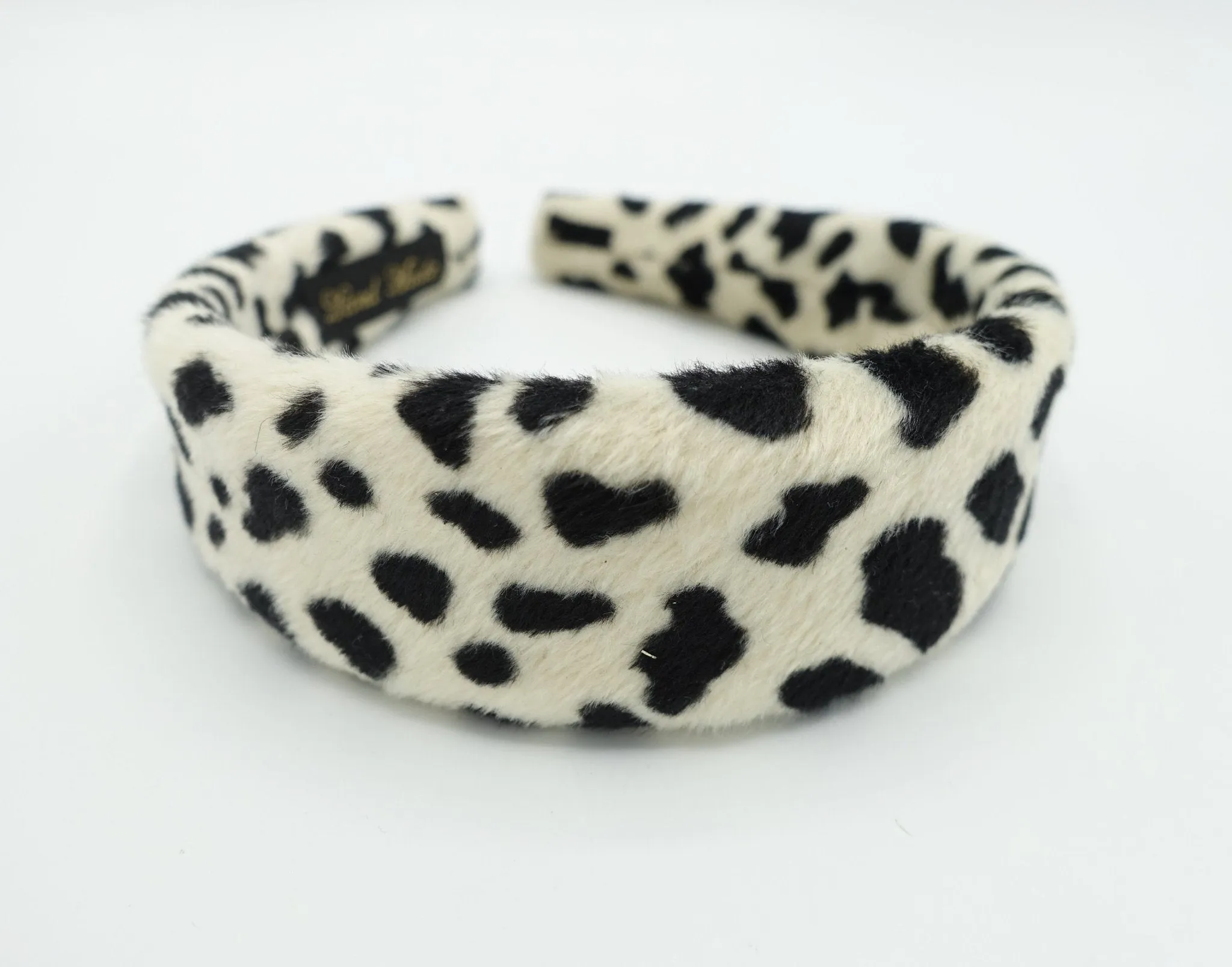 dalmatian fabric fur headband padded hairband cute Fall Winter hair accessory for women