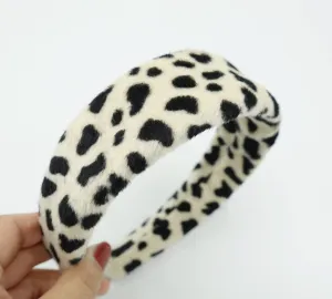 dalmatian fabric fur headband padded hairband cute Fall Winter hair accessory for women