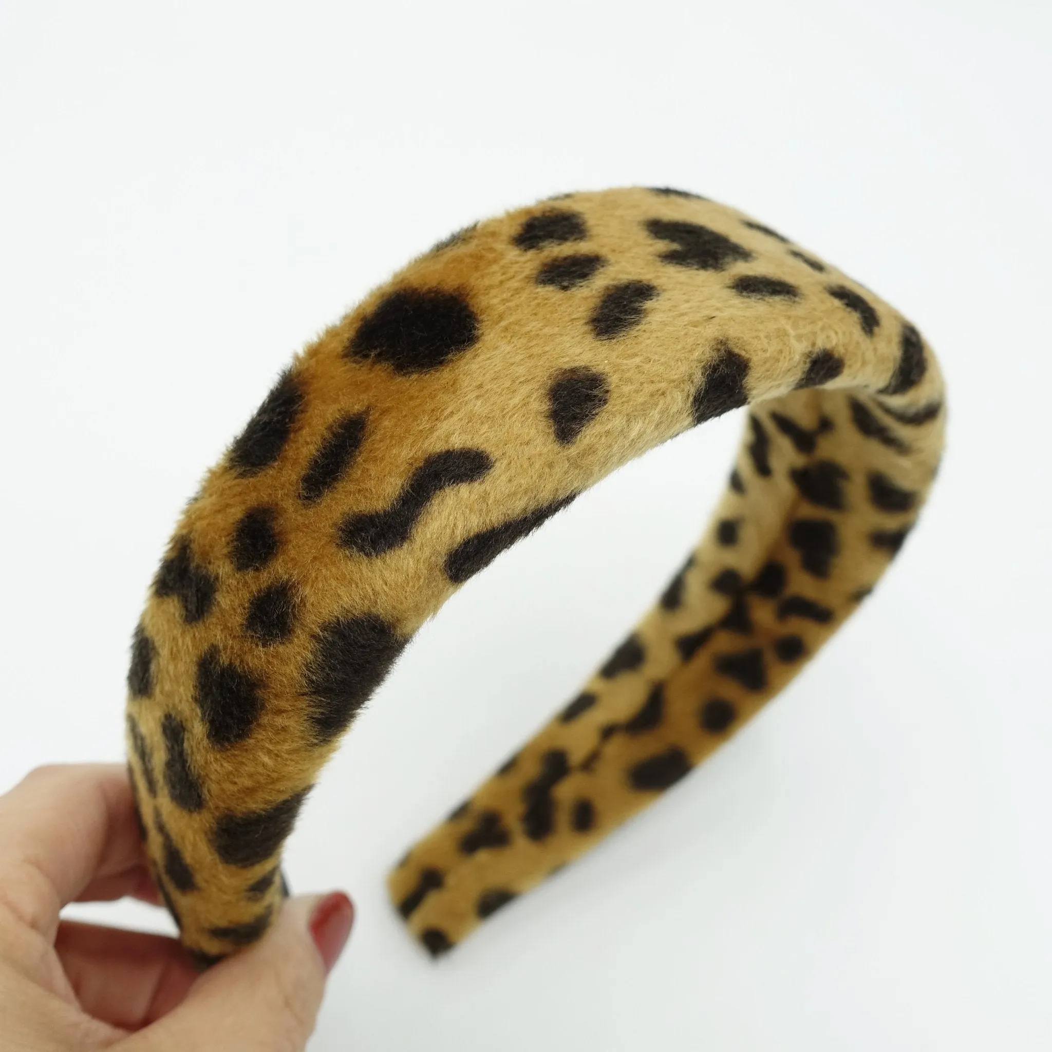 dalmatian fabric fur headband padded hairband cute Fall Winter hair accessory for women