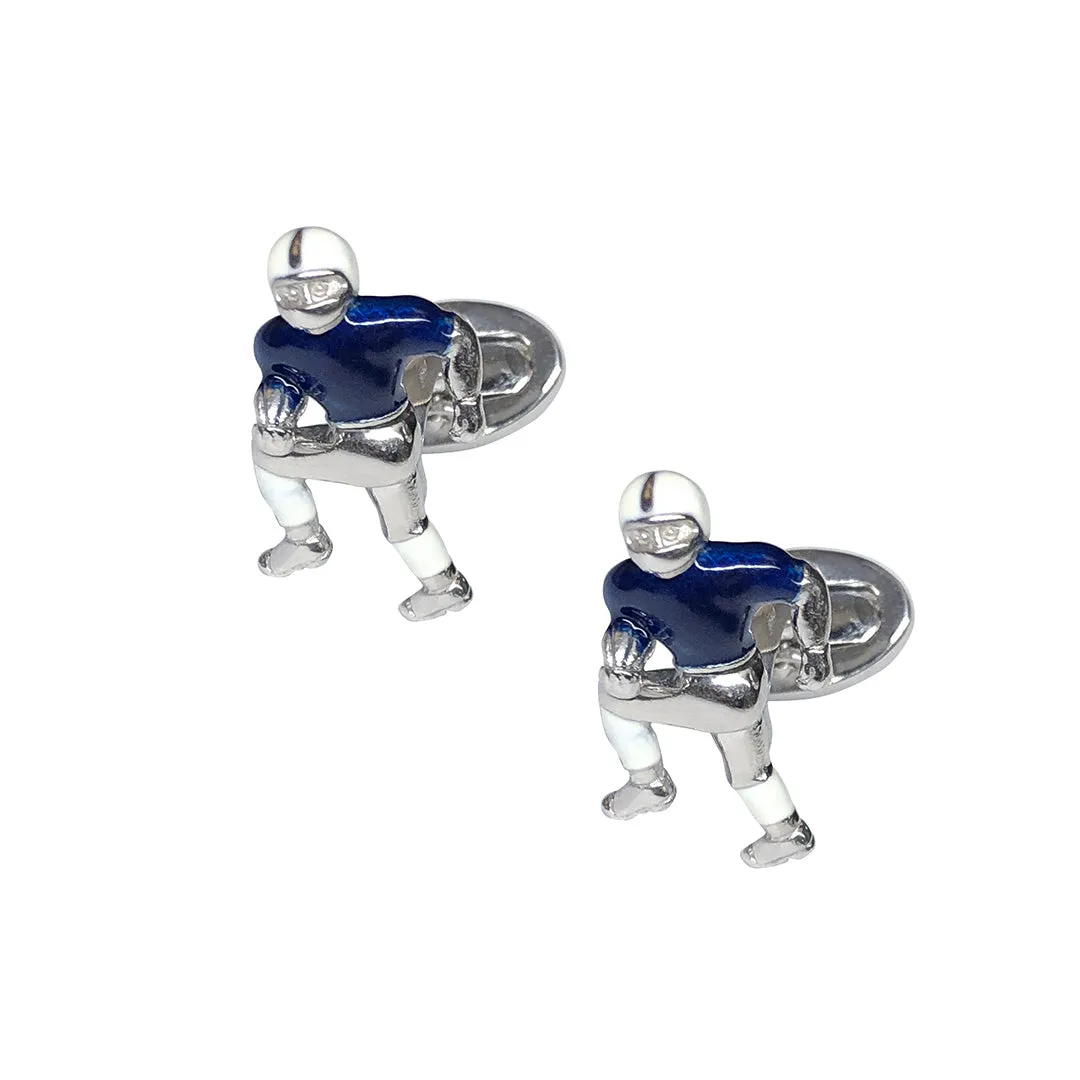 Football Moving Player Sterling Cufflinks