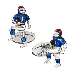 Football Moving Player Sterling Cufflinks