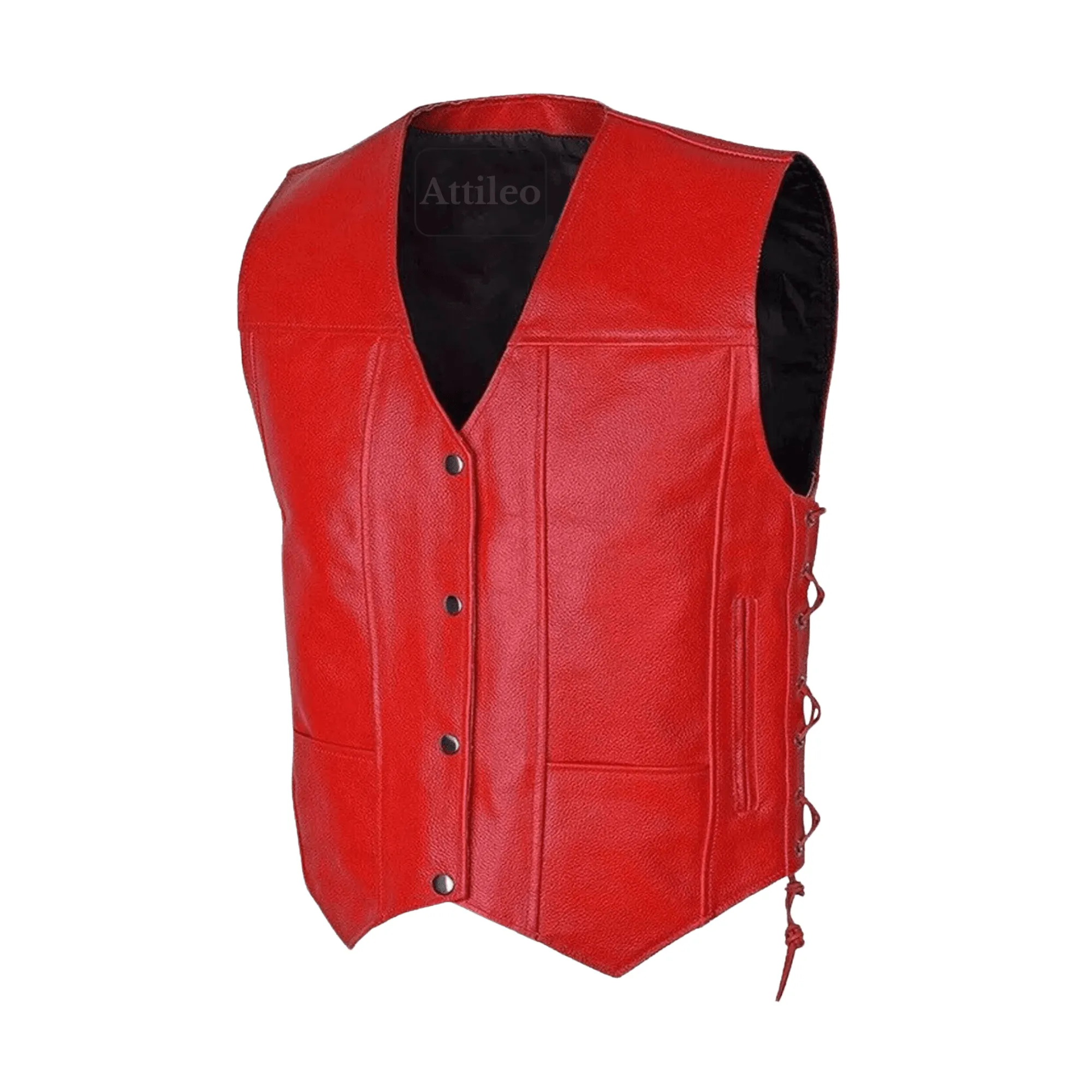 Ladies Red Leather Vest