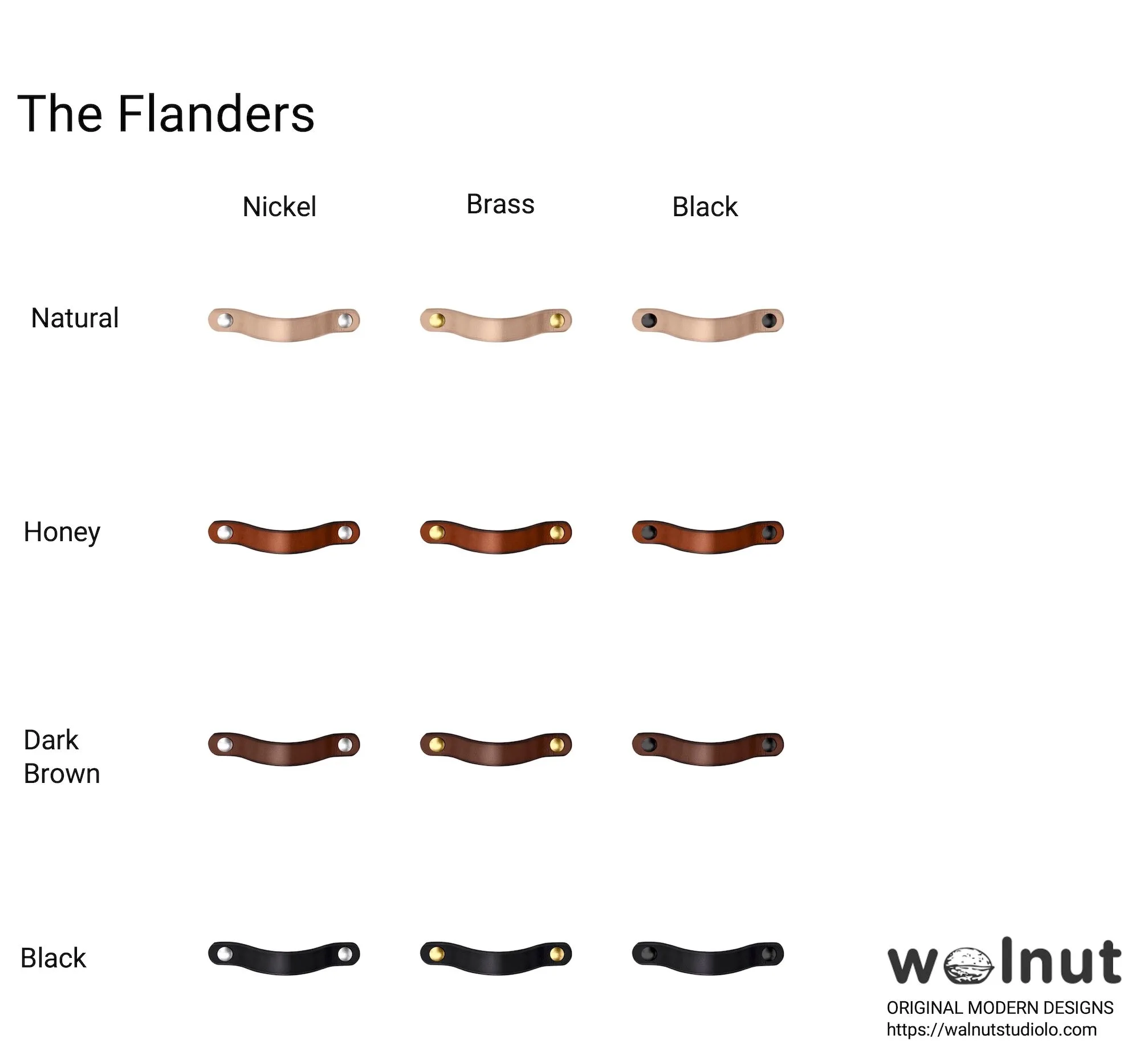 Leather Handle - The Flanders - 3 Sizes