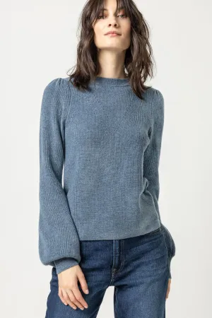 LILLA P-Ribbed Puff Sleeve Sweater Nautilus