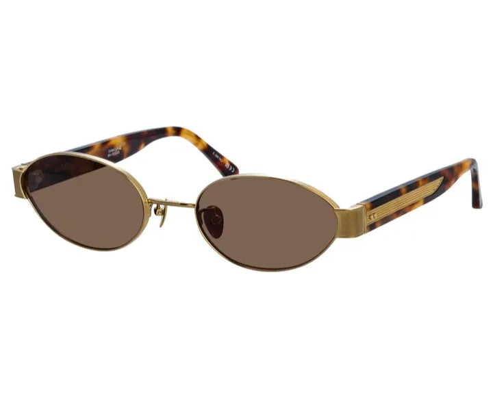 LINDA FARROW SADIE OVAL SUNGLASSES