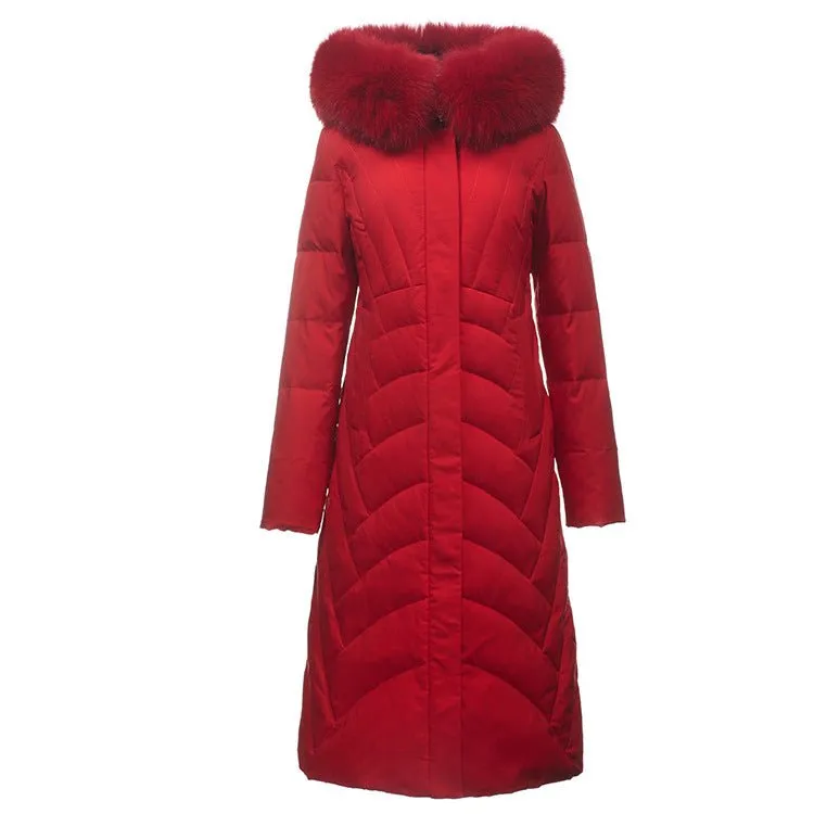 Luxy Moon Real Fox Fur Hood Puffer Coats For Women