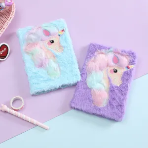 Magical Plush Unicorn Notebook