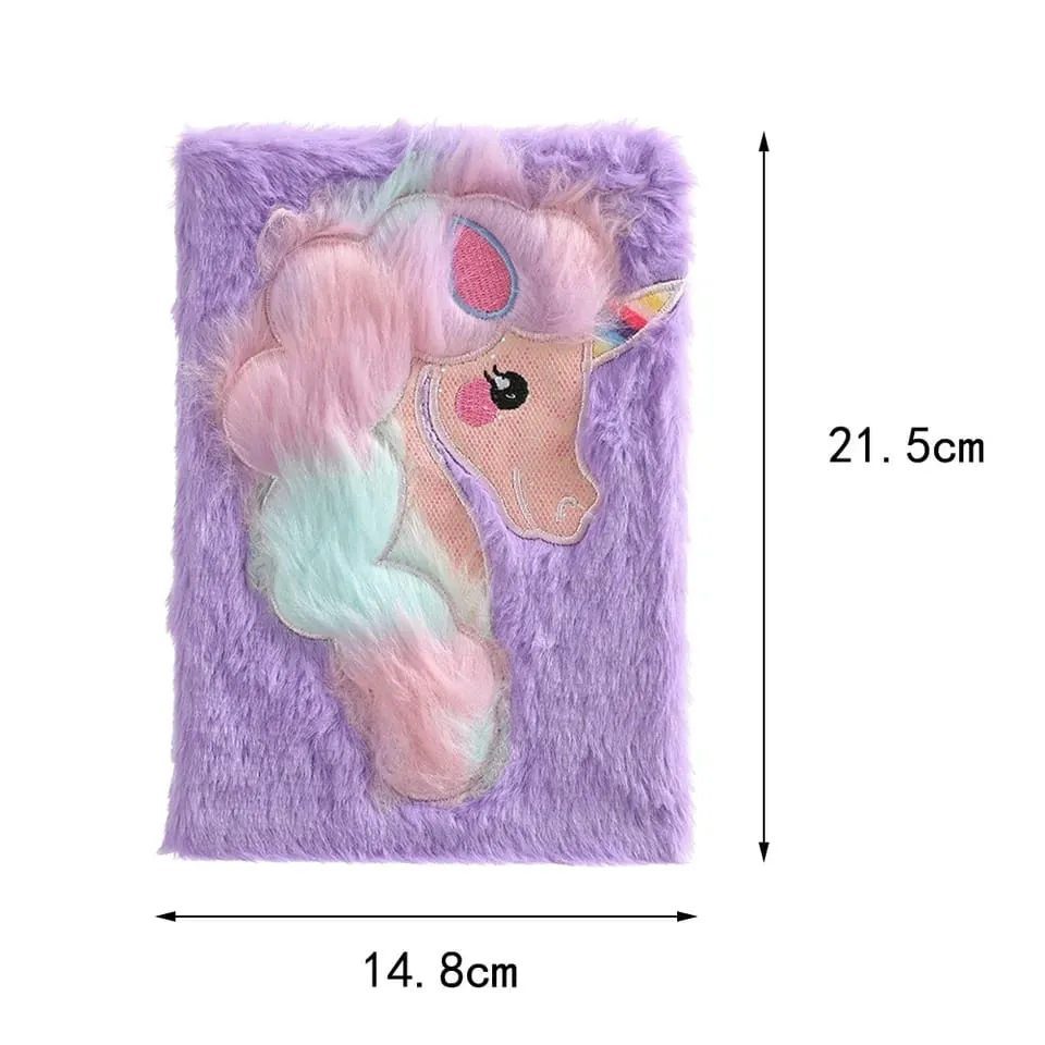 Magical Plush Unicorn Notebook