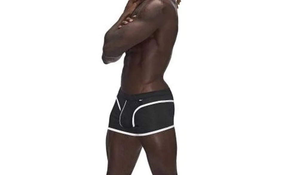 Male Power Sport Mesh Mini Short Black