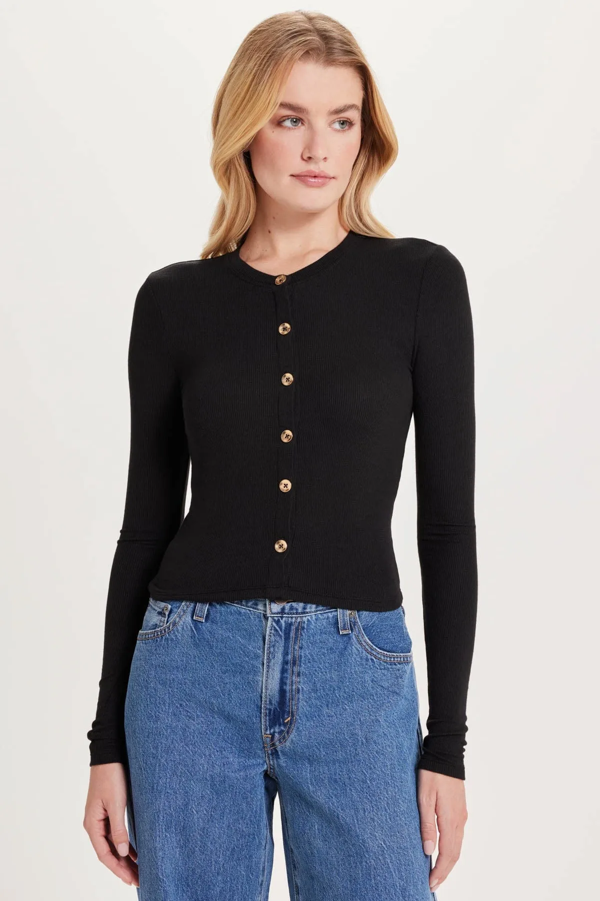 Marina Ribbed Crop Cardigan