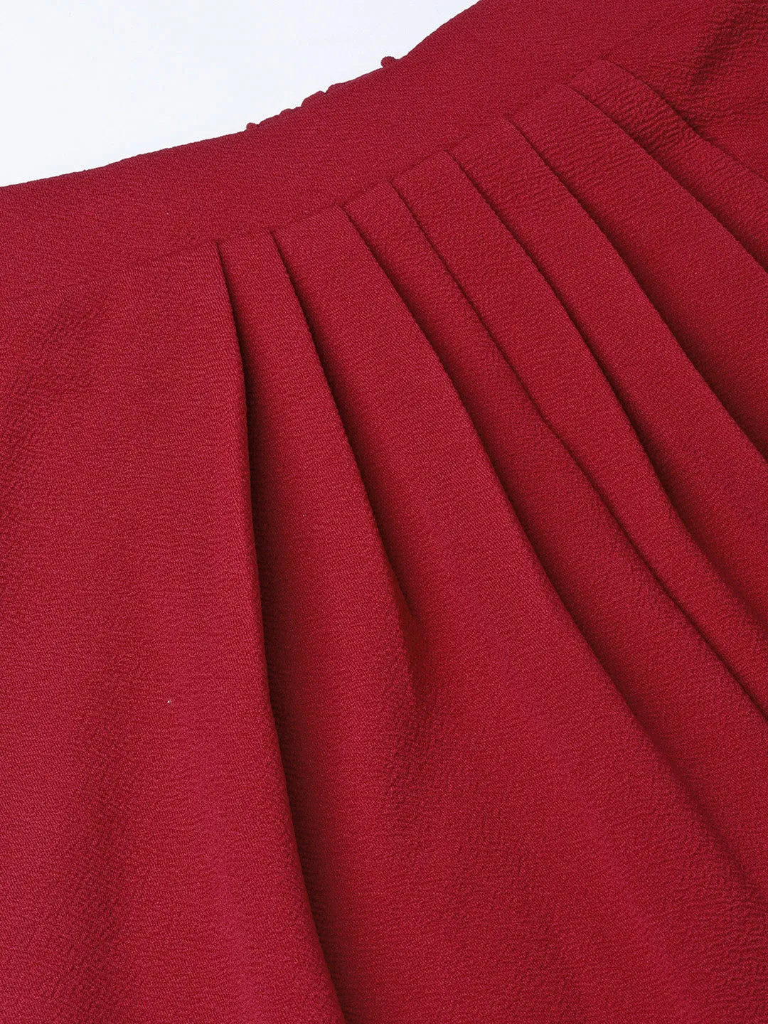 Maroon Tulip Skirt