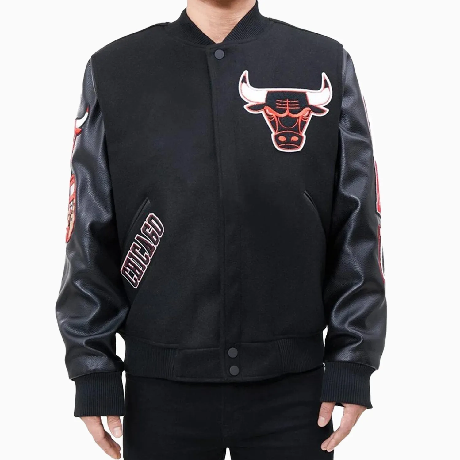 Men's Chicago Bulls Logo Varsity Jacket