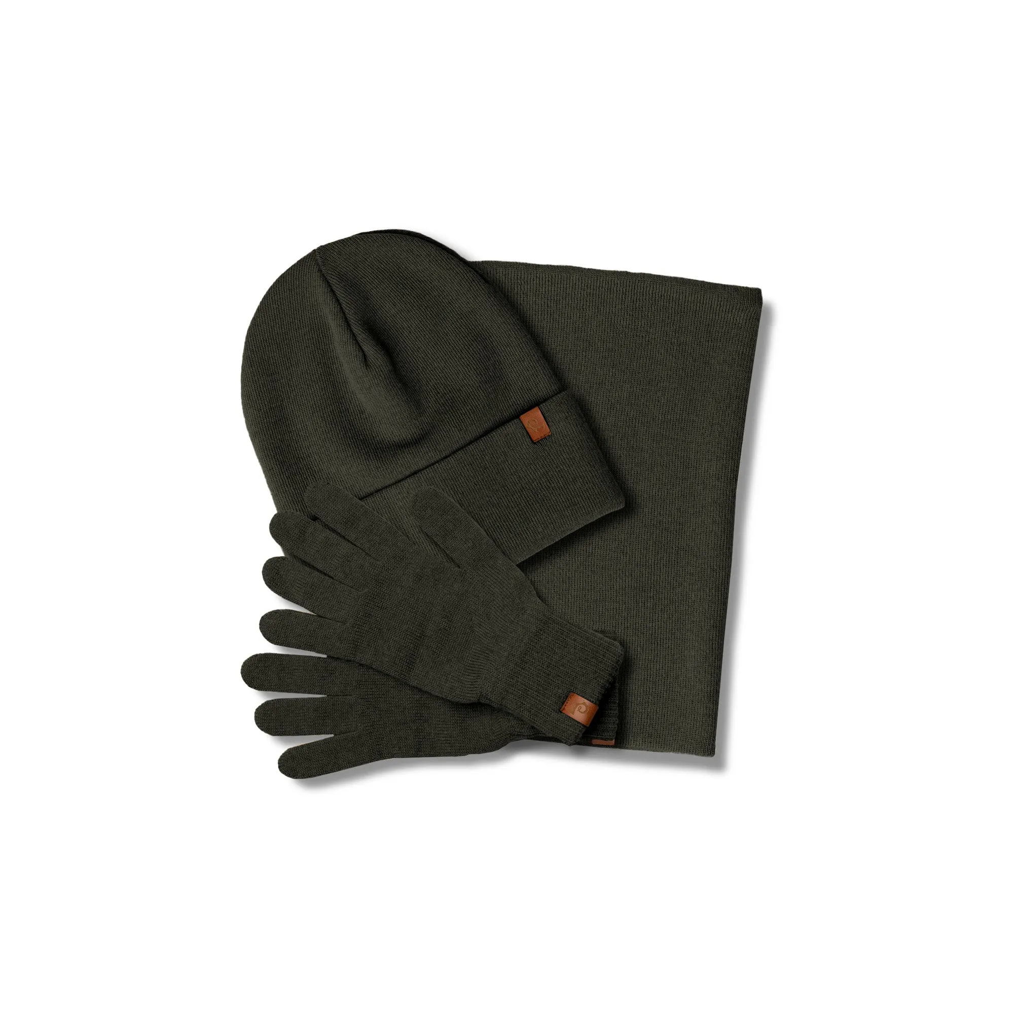 Men's Knit Beanie, Gaiter & Gloves 3-Piece