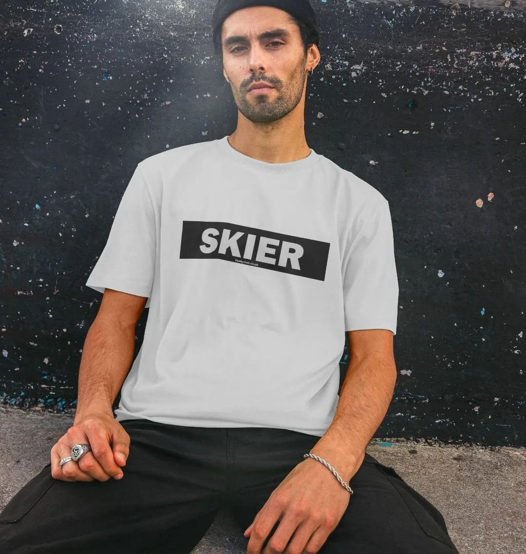 Men's Skier Censor Bar Organic Tee