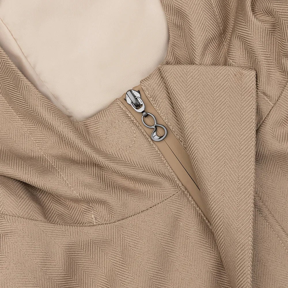 Men's Waterproof Rain Parka 2.0 - Beige Herringbone