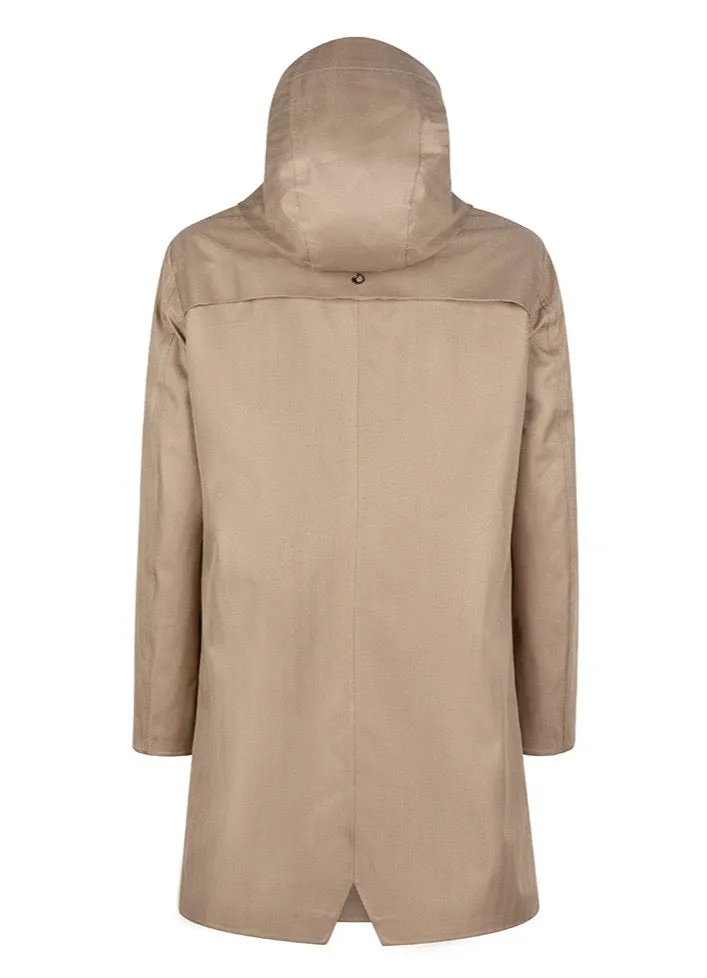 Men's Waterproof Rain Parka 2.0 - Beige Herringbone