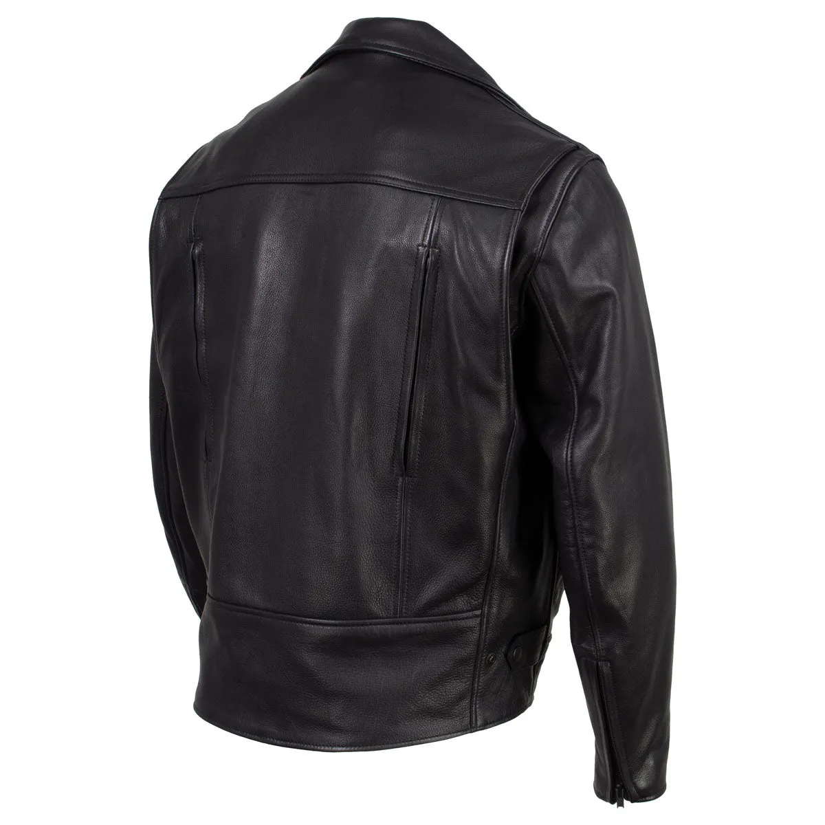 Milwaukee Leather USA MADE MLJKM5008 Men's Black 'Revolve' Premium Leather Vented Motorcycle Jacket