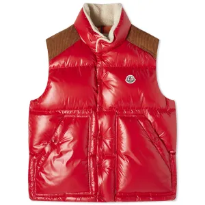 Moncler Ardeche Padded Vest, Red