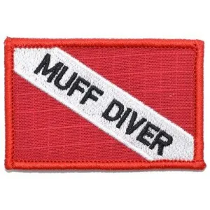 Muff Diver - Diver Down Scuba Flag - 2x3 Patch