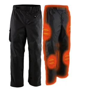 NexGen Heat NXM5715SET Men Black Winter Thermal Heated Pants for Ski Snow and Riding - w/ Battery Pack