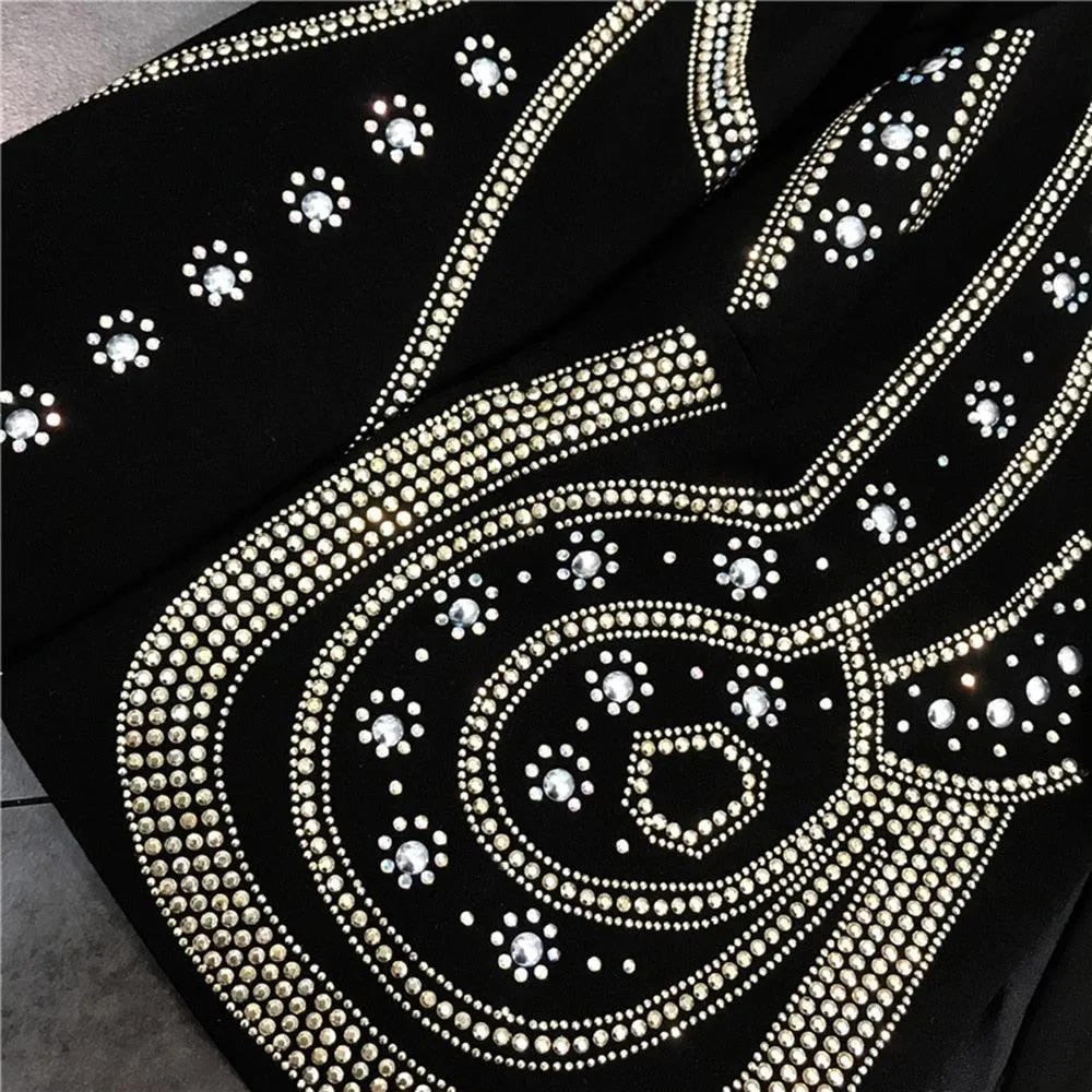 Pearls and Bling Wide Waist Blazer