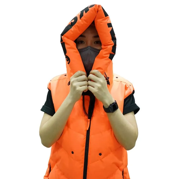 PLANB PROJECT Down Vest Jacket (Japanese Brand) Burning Orange [Unisex]