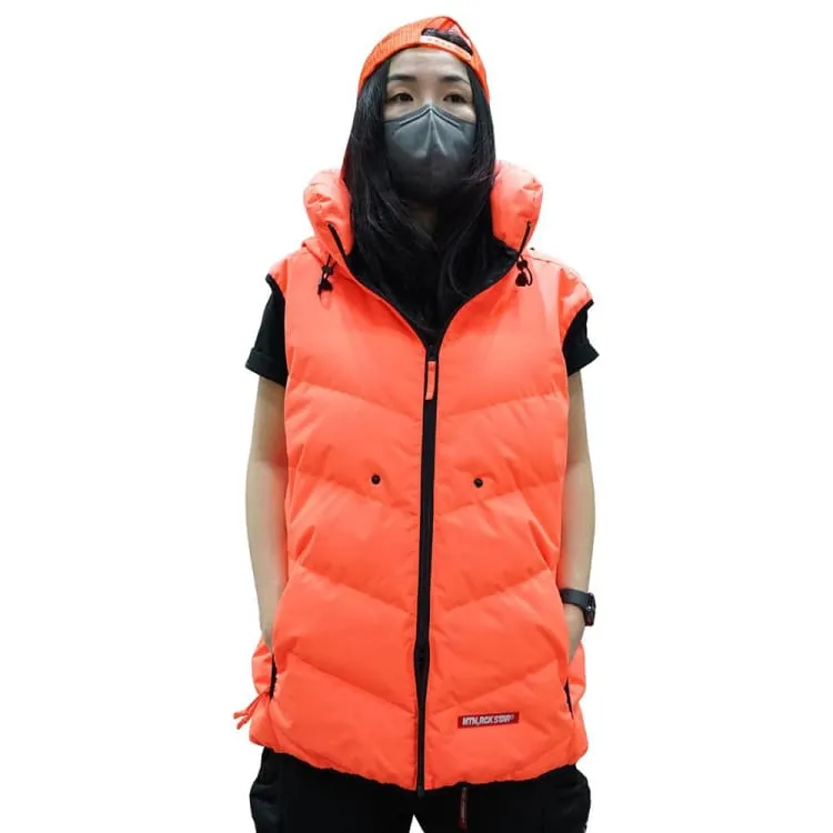 PLANB PROJECT Down Vest Jacket (Japanese Brand) Burning Orange [Unisex]