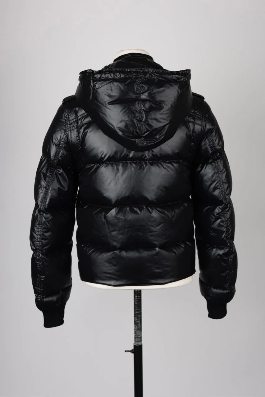 Puffer Jacket With Detachable Sleeves-Black