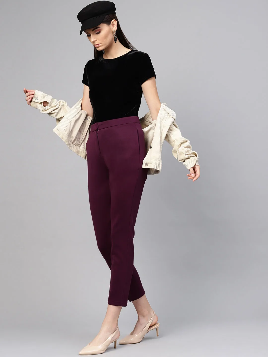 Purple Tapered Pant