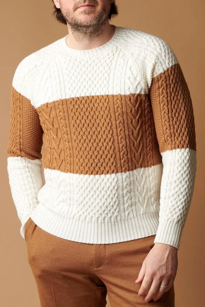 Rodman Color-Blocked Fisherman Sweater