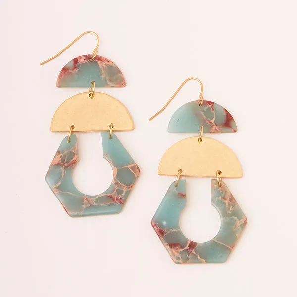 Stone Cutout Aqua Terra Gold