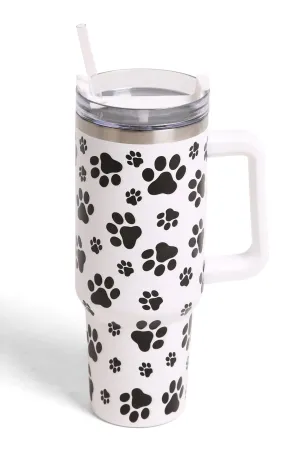 TUM803 Dog Paw 40 Oz Tumbler With Handle