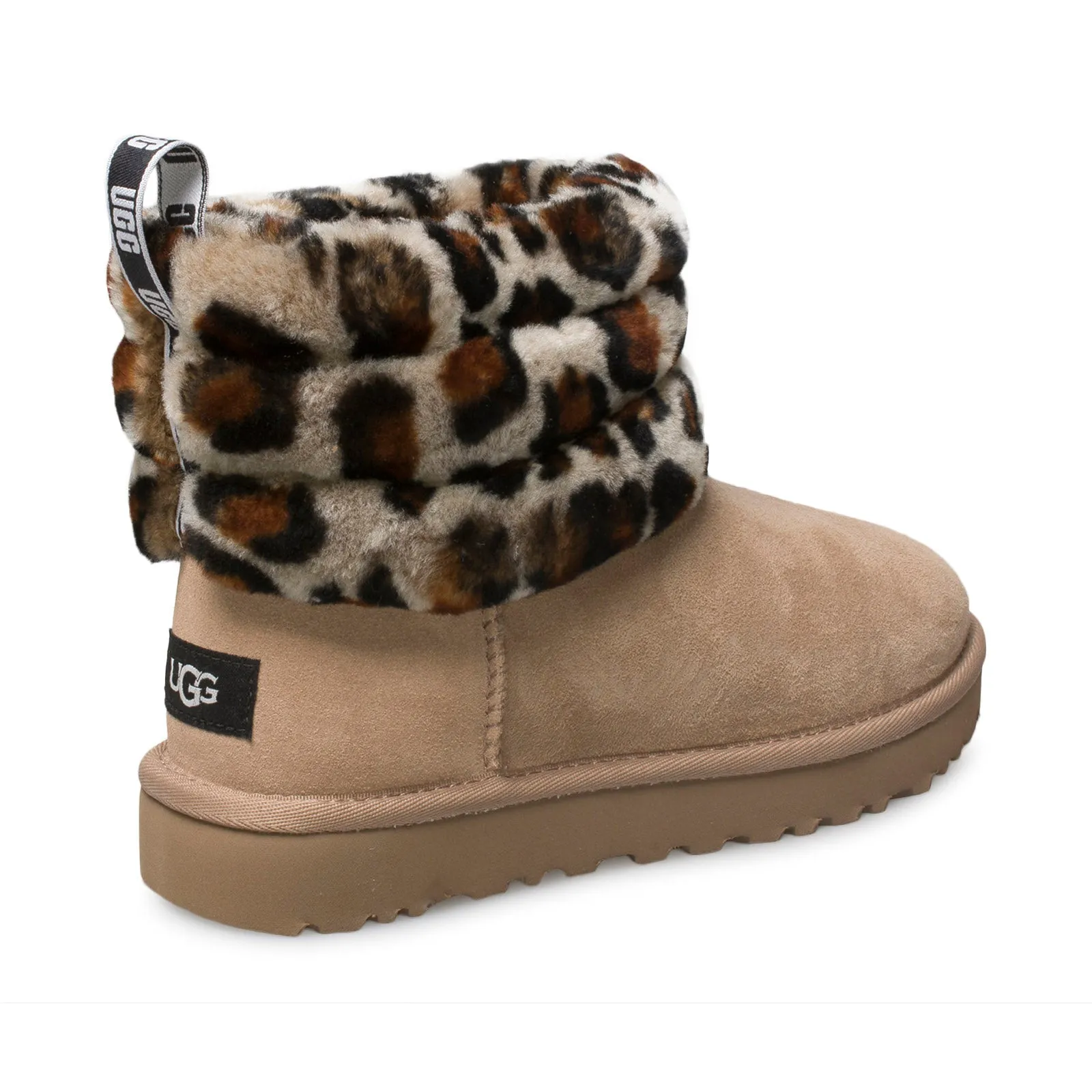 UGG Fluff Mini Quilted Leopard Amphora Boots - Women's