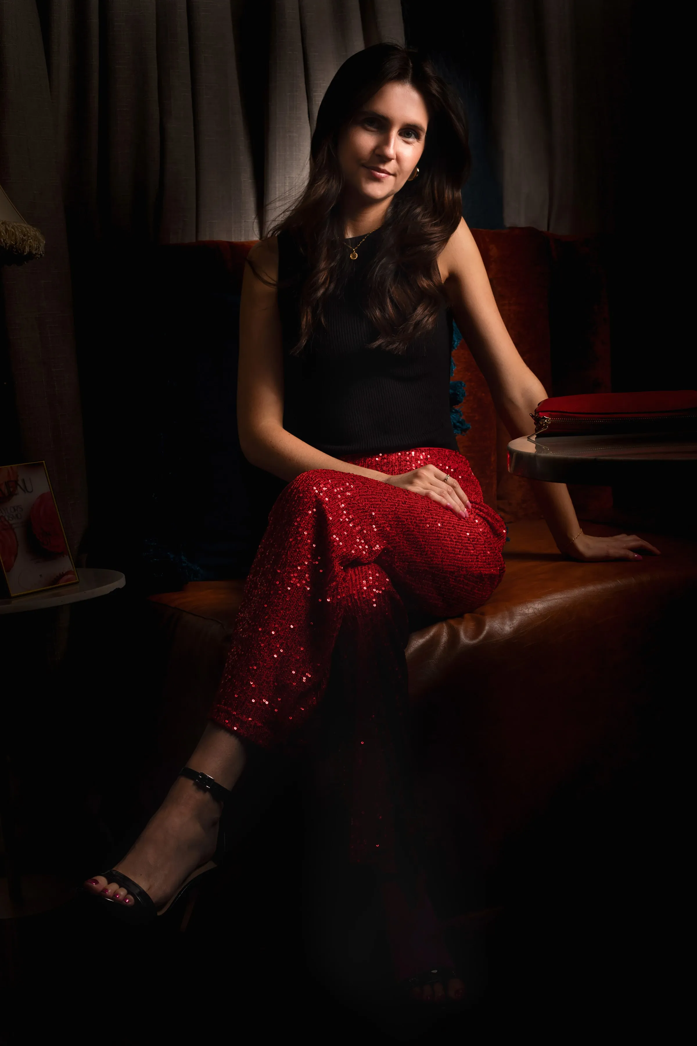 Valentina Red Sequin Pant - FINAL SALE