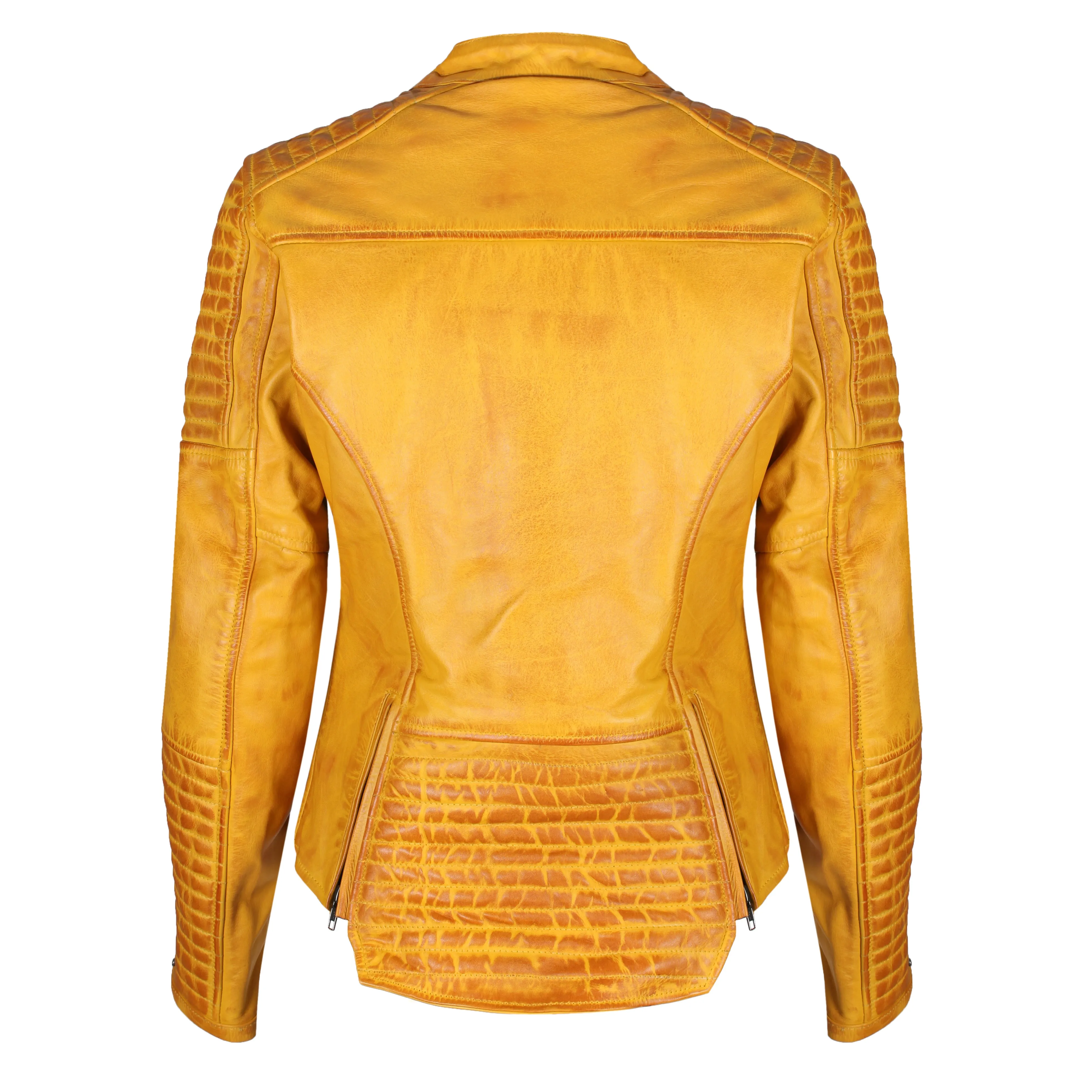 Valerie Yellow Leather Jacket