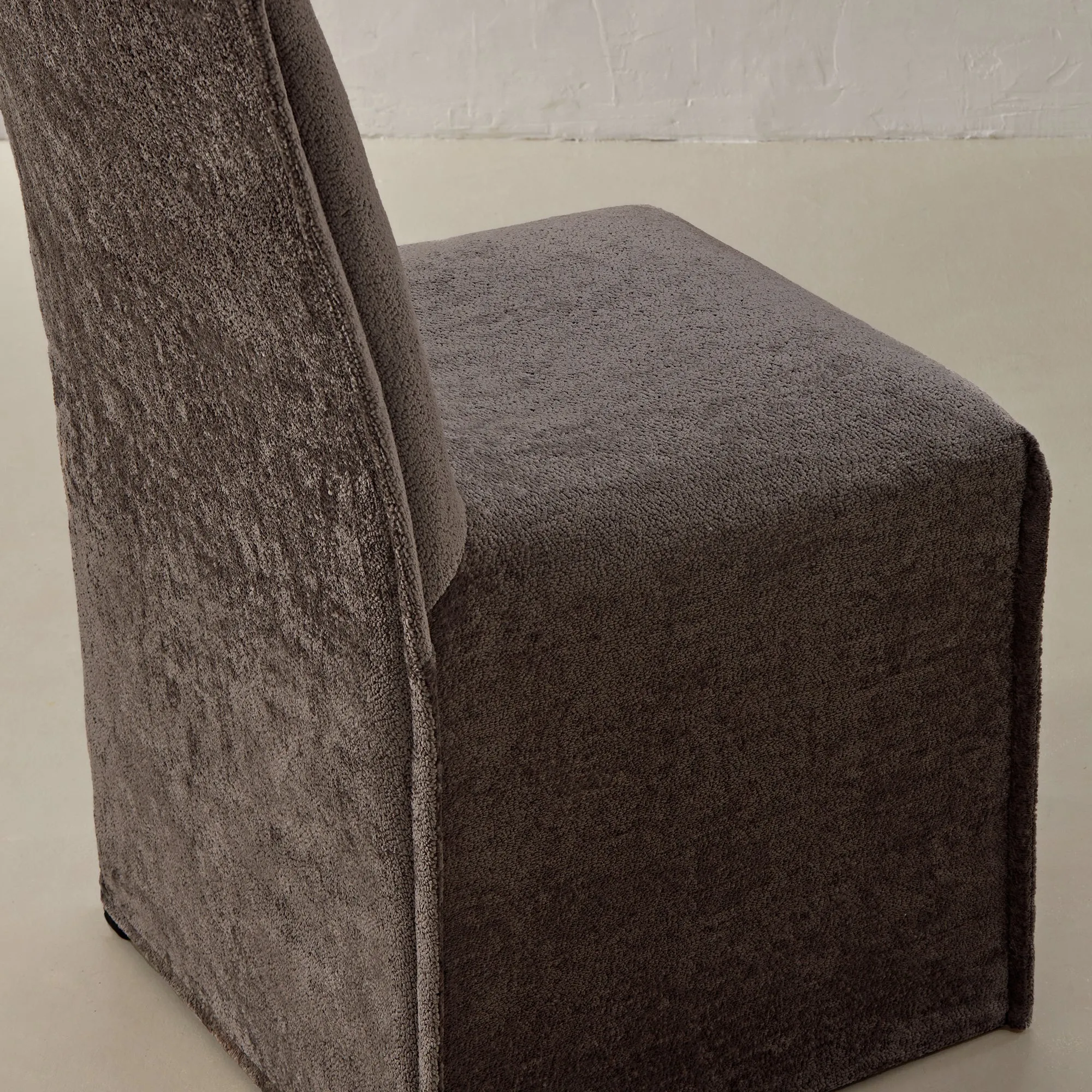 Washable Upholstered Dining Chair | 15" Back Height in Caviar