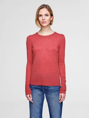 White   Warren  - Puff Shoulder Crewneck Carnelian Heather