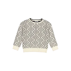 WINDSOR GEOMETRIC SWEATER-Cream